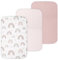 Musselin-Bettlaken für Stubenwagen, kompatibel mit AMKE, Angel Bliss, Baby Joy, Maxi-COSI Baby-Nachttisch, TansyPanda, 3er-Pack, 50,8 x 83 cm, ultraweich, atmungsaktiv, eng anliegende Passform,