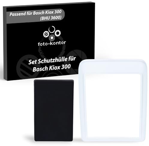 foto-kontor Schutzhüllen-Set für Bosch Kiox 300 (BHU3600) Display Hülle transparent und Schutzabdeckung für Smartphone Griff (BSP3200) schwarz Displayhalter Displayschutz passgenau