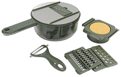 Handheld Box Grater, Versatile Vegetable Cutter Kitchen Potato Slicing Machine Carrot Cucumber Grater Shredders (Green)