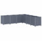vidaXL Jardinera, Maceta para Plantas Hierbas Flores, Jardinera Modular, Macetero para Jardín Terraza Patio Balcón, PP Azul Gris 160x160x53 cm