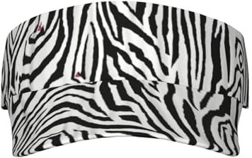 Zebra Print Erwachsene Sonnenschutz Viser Cap Leere Top Baseball Cap Sonnenhut Kappe Sport Visier Hut für Männer Frauen Unisex, Zebra Print, One Size, Zebra Print, Einheitsgröße
