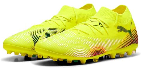 PUMA Future 8 Match MG, Zapatillas de fútbol Unisex Adulto, Yellow Alert Black-Sun Struck, 40.5 EU