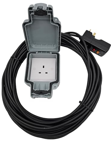 UK Made Electric Pizza Oven/Woodfire Extension Lead for Outdoor Ovens/Grills. RCD Protected (5 Metres)