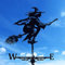 Metal Weather Vanes Black Witch Shape Weathercock 75x40cm Wind Direction Indicator for Garden Decor Roof Outdoor, Wind Vane Garden Courtyard Decoration