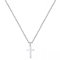 ShiWuYou 1 PCS Crocifisso Collana Uomo, Acciaio Inossidabile con Collana Uomo Pendente Croce Singolo, d'Argento Croce a Catena per Uomo Regali di Pasqua per Il Giorno del Ringraziamento