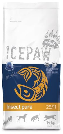 ICEPAW Insect Pure, Hypoallergenes Trockenfutter für Hunde, mit Insekten 14 kg