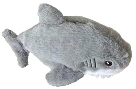 Haifisch-Federmäppchen, Plüsch-Hai-Federmäppchen, Schreibwaren-Organizer, Reißverschluss-Bleistifttasche, Federmäppchen, ästhetisches Federmäppchen für Bleistifte, Radiergummi, Spitzer, Grau, Refer to