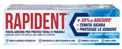 Rapident - Adesivo in Pasta, per Dentiere - 40 g (Confezione da 10)