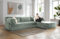 Generisch Wuuh Modulares Teddy Eck-Sofa mit Schlaffunktion, Samt und Cord, 200 cm x 400 cm x 18 cm, Grün