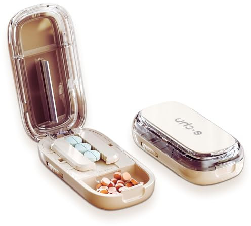 OCCOUMR Tablet Divider, Tablet Divider for Large and Small Tablets for Tablets, Tablet Cutter with Storage Compartment, Medicine Divider with Storage Compartment for Travel and Pets