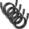 Cables DMX de 6 metros 4 paquete, Czgor flexible de 3 Pines XLR Macho a Hembra Cable DMX para Señales de Iluminación para Conectar Cables Ópticos
