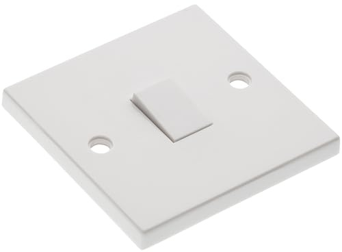 2-Wege-Lichtschalter Flache Platte Wippschalter mit Befestigungsschrauben Einpolig Frontplatte 250V Volt 10A Amp für Home Office Industries Schuppen Garagen Indoor
