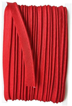 18M Red Polyester Piping Trim 1.2CM Wide Polyester Piping Tape Cord for Edge Sewing Craft Binding