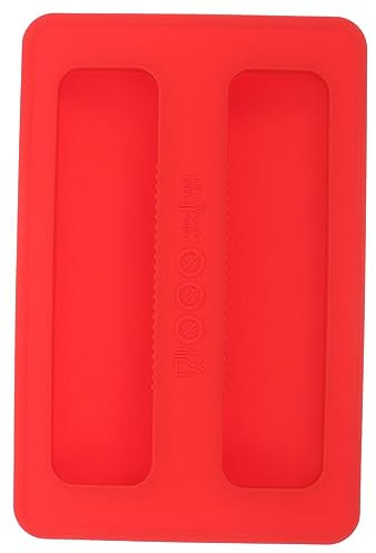 Mipcase Silicone Toaster Lid Household Protective Cover for Bread Machine Kitchen Accessory Dustproof Red Two-Piece Set for Daily Use