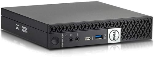 Dell Optiplex 7050 Mini Desktop, Intel Core i3-7100T, 8 GB di RAM, SSD da 256 GB, Wi-FI, Bluetooth, tastiera QWERTY US, Windows 11 Pro (ricondizionato)