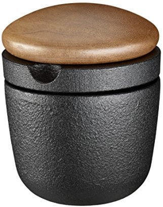 SKEPPSHULT Kräutermühle aus Gusseisen und Holz, Schwarz/Braun, klein