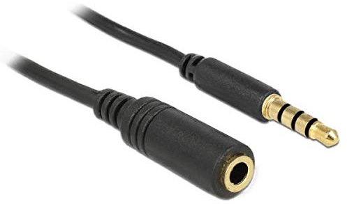 Delock 84666 1m 3.5mm 3.5mm Schwarz Audio-Kabel