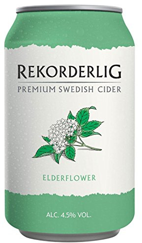 Rekorderlig - Cider - 24x0,33l Dosen in den brandneuen Sommerfarben | Set inkl. lukky24® Schlüsselanhänger für Einkaufswagenchip (Holunder 4,5% Vol)