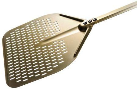Pelle à Pizza rectangulaire diam. 36 manche 150 cm percé en Aluminium Gold av-37rf