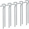 Semptec Urban Survival Technology Zeltheringe: 10er-Set XL-Stahl-Zelthaken für alle Bodenarten, 21 cm lang, 6 mm dick (Zelt Haken, Zelt-Hering, Erdspiess)