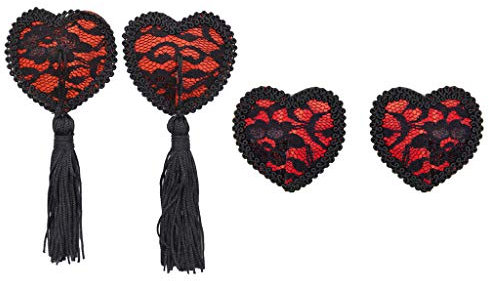 2 Paires Réutilisable Cache-tétons sous Forme de Cœur Accessoires de