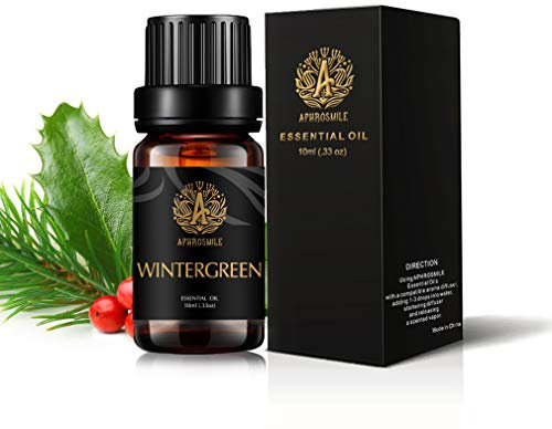 100% reines Wintergrün ätherisches Öl für Diffusor, Therapeutisches Wintergrün ätherisches Öl für Luftbefeuchter, Home, 10ml Aromatherapie Wintergrün ätherisches Öl für Haut & Haarpflege, Massage