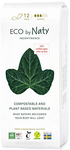 Eco by Naty, Compresas para incontinencia, Normal, 12 unidades