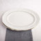FranquiHOgar - 2 vassoi, piatti grandi per servire cibo e decorazione - porcellana bianca con bordo oro 34 cm ovale | Lubeck