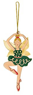PartyDeco Dekorativer Ballerina Weihnachtsbaum Anhänger für Mädchen