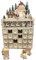 SM SunniMix Weihnachts-Adventskalender aus Holz mit LED-Licht 24 Schubladen Weihnachts-Kalender Geschenk für Kinder