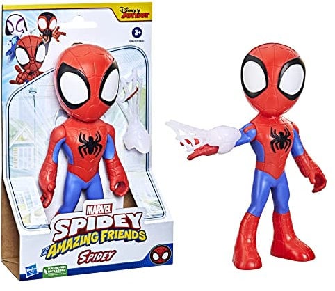 Hasbro Marvel Supersized Spidey and His Amazing Friends, Action Figure da Collezione del Supereroe Giocattolo da 22,5 cm per Bambini e Bambine da 3 Anni