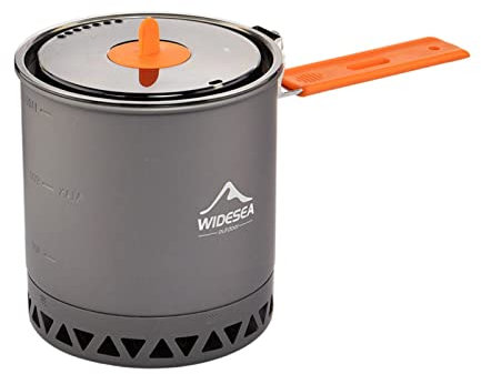 Colcolo Camping Cooking Pot Outdoor Camp Pot 1.6 Liter Lightweight Backpacking Hiking Pot - Outstanding Times & Save Fuel, Heat Exchanger Pot