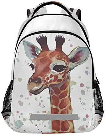 Kcldeci Kinderrucksack für Mädchen Jungen Rucksäcke Schultasche Büchertaschen, Giraffe, 16x11.4x6.9in, Daypack Rucksäcke