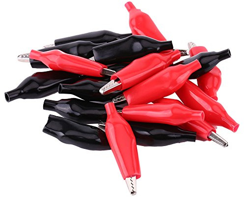 20 Stück 28 Mm Clips Mini-Krokodilklemmen Krokodil Klem Vernickeltes Eisenmaterial Elektrische Klemme Zum Testen von Sondenmessgeräten