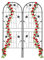 Relaxdays Rankgitter, 2er Set, 150 x 50 x 1,5 cm, Metall, Rankhilfe für Kletterpflanzen, freistehend, zum Stecken, schwarz