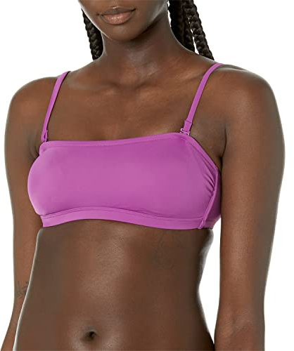 Amazon Essentials Damen Bandeau-Badeoberteil (In Übergröße Erhältlich) - Auslauffarben, Violett, 3XL Große Größen