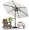 MASTERCANOPY Parasol de terrasse avec 32 lampes LED solaires - 8 baleines (2,3 m, beige clair)