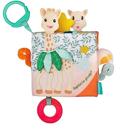 SOPHIE LA GIRAFE - Livre des Découvertes Sophie la girafe - Jeux d'Eveil - 8 Pages - Différentes Activités, Textures, Couleurs - Pour Enfants à Partir de 3 Mois