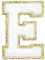 GYGYL 3PCS Chenille Varsity Glitters Letters Patch, Iron on Large Size Letter Patches for Team Costume Decoration, Height 4-1/2In, Letter E