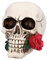 Boland - Totenkopf Deko aus Polyresin, Halloween Dekoration für Haus und Garten, Deko Schädel, Tischdekoration, 14 cm