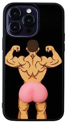 TRADAY Funny Ugly Phone Case for iPhone 14 Pro Max - Ridiculous Weird Ugliest Case - Crazy Peach