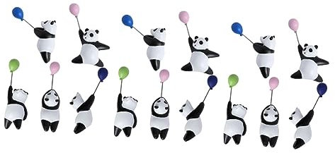 BESTonZON 15 Piezas Imán De Refrigerador Animales Imanes De Nevera Imanes Kawaii Lindos Imanes De Nevera Refrigerador 3D Lindos Imanes para Nevera Globos Bebe Marioneta Oficina Panda Resina