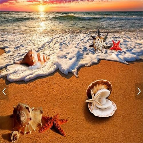 Wandaufkleber Bodenaufkleber Sea World Seestern Boden Badezimmer Küche Balkon Pvc Wandpapier Selbstwandaufkleber Bodenwandbild Tapeten Wohnkultur, 350 * 245 Cm