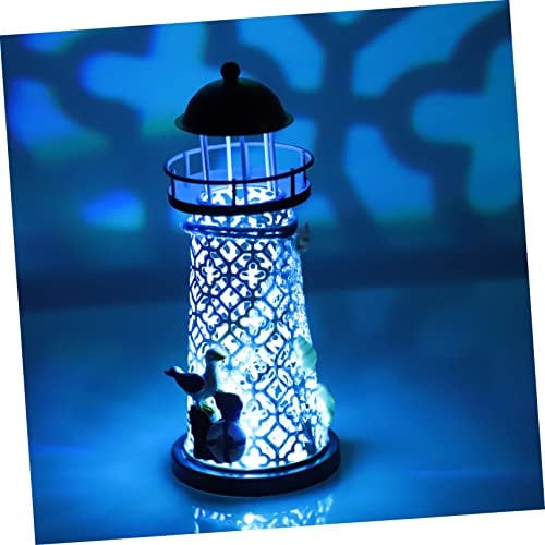 LIFKOME 1 Pc Luci Decorative Bel Faro Arredamento in Legno Arredamento Di Accessori Per La Casa Arredamento Oceanico Decorativo Topper Da Scrivania Mare Ornamenti Romantico Ferro Battuto