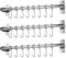 GBACHOOSE 3 Pcs Stainless Steel Kitchen Utensil Rack - 40cm(15.75”) with 8 Movable Hanging Hooks, Wall-Mounted Rail for Pot Pan, Lid Spoons Storage