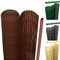 Gimisgu PVC Sichtschutzmatte Sichtschutzzaun, Wetterfest, Balkon Sichtschutz, Balkonverkleidung Windschutz, 140 x 600cm, Braun