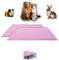 NEO SOLVO Lot de 2 Tapis de Jeu en Polaire pour Cochon d'Inde et Lapins - Tout en Un, C'est Une Couverture, Un Tunnel Géant, Une Maison, Un Coussin et Un Lit - 50cm x 60cm - Rose