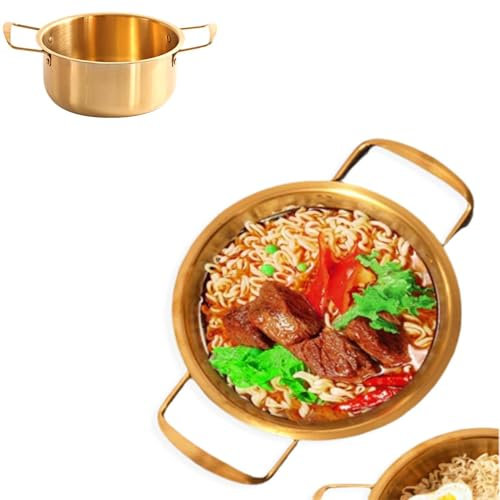 Ramen-Nudeltopf, Kochtopf, Goldene Alltagspfanne, Edelstahl, Kleine Töpfe, Kleine Suppentöpfe, Nudeltöpfe, Küchenkochgeschirr Für Suppe, Nudeln, Nudeln