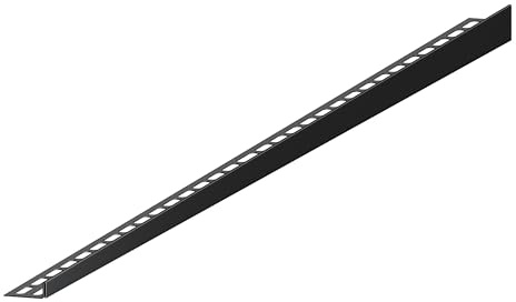 Aquabad Edelstahl Gefälleprofil Clive für begehbare Dusche in Schwarzmatt 120cm, linksversion, Kantenhöhe 12mm