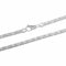 Tony Fein Königskette 3x3mm 925 Sterling Silber Achtkant Massiv Echt Halskette Hochglanz für Damen und Herren Made in Italy